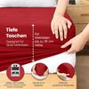 Utopia Bedding - Spannbettlaken 140x200 cm - Rot - Gebürstete Polyester-Mikrofaser Spannbetttuch - 35 cm Tiefe Tasche Bild 5