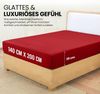 Utopia Bedding - Spannbettlaken 140x200 cm - Rot - Gebürstete Polyester-Mikrofaser Spannbetttuch - 35 cm Tiefe Tasche Bild 2