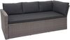 Poly-Rattan-Garnitur HWC-A29, Gartengarnitur Sitzgruppe Lounge-Esstisch-Set Sofa ~ grau, Kissen grau Bild 4
