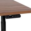 Höhenverstellbarer Schreibtisch Elektrisch Dunkler Holzfarbton Destin IV Bild 5