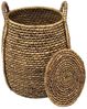 Wäschekorb Oriental Heat Box Aufbewahrungskorb Schale Korb Flechtkorb Ø 43 cm Bild 2