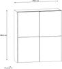 FORTE KAIKAIS Schrank 170, Kleiderschrank mit Spiegel, Schwebetürenschrank Industrial Schlafzimmer 2-türig Einlegeböden und Kleiderstange, Uni Wolfram Grau, 170 cm breit x 190.5 cm hoch x 61 cm tief Bild 2