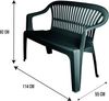 Dmora - Außenbank Eboli, Monoblock-Gartenbank, Außenbank, 100 % Made in Italy, 114 x 55 x 82 cm, Grün Bild 3