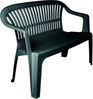 Dmora - Außenbank Eboli, Monoblock-Gartenbank, Außenbank, 100 % Made in Italy, 114 x 55 x 82 cm, Grün Bild 2