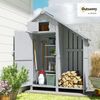 Outsunny Garten-Geräteschrank mit Asphaltdach, BxT: 129x51.5 cm, (Geräteschuppen, 1 St, Gartenschrank), für Garten, Terrrasse 129 x 51,5 x 180 cm Grau Bild 2