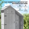 Outsunny Garten-Geräteschrank mit Asphaltdach, BxT: 129x51.5 cm, (Geräteschuppen, 1 St, Gartenschrank), für Garten, Terrrasse 129 x 51,5 x 180 cm Grau Bild 5