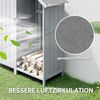 Outsunny Garten-Geräteschrank mit Asphaltdach, BxT: 129x51.5 cm, (Geräteschuppen, 1 St, Gartenschrank), für Garten, Terrrasse 129 x 51,5 x 180 cm Grau Bild 4
