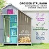 Outsunny Garten-Geräteschrank mit Asphaltdach, BxT: 129x51.5 cm, (Geräteschuppen, 1 St, Gartenschrank), für Garten, Terrrasse 129 x 51,5 x 180 cm Grau Bild 3