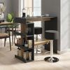 Bartisch-Set Dana Anthrazit/Goldkraft Eiche 108 x 50 cm mit 2 Barhockern Vicco Bild 2