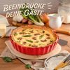 Praknu Auflaufform Keramik-Tarteform 28cm 1 St. Antihaft hoher Rand, Ofen 280°C, Farben, Porzellan - Keramik, (1-St), Mit Antihaftbeschichtung - Einfach zu Reinigen - Plastikfrei Verpackt Bild 5