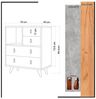 WELL HOME MOBILIARIO & DECORACIÓN Möbel aus weißer Eiche mit 100% melaminbeschichteten Spanplatten, 70 x 88,6 x 40 Bild 3