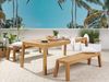 Beliani 'LIVORNO' Gartentisch, Akazienholz Holz Heller Holzfarbton, 90 cm Bild 2