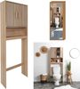 HOME DECO FACTORY, HD0223 WC-Möbel, Modell Klaus, Kollektion Natural Crush, Möbel, Möbel, Badezimmermöbel, Waschtisch, 60 x 166 x 20 cm, Braun Bild 3