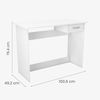 Dmora - Schreibtisch Oise, Mehrzweckschreibtisch, Bürotisch für PC, Eckschreibtisch, 101x49 h76 cm, Mattweiß Bild 2