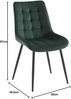 Vente-unique - OLLUA Stuhl SamtStoff Grün - B 60 cm x H 87 cm x L 49,5 cm Bild 3