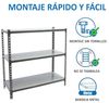Simonrack Schwerlastregal, Lagerregal, 100 x 90 x 30 cm, Metallregal, Kellerregal, Biegestelle 180 kg, 3 Fachböden, Anthrazit/Verzinkt - Simonclick Bild 5