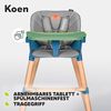 LIONELO Koen Kinder Hochstuhl 2in1 verstellbarer Stuhl, abnehmbares Tablett, rutschfest, 6 bis 36 Monate, 5-Punkt-Sicherheitsgurt, KinderHochstuhl, Babyhochsitz, Belastbarkeit bis 15 kg / 30 kg (Blau) Bild 5