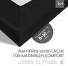 Bettwaesche-mit-Stil Mako-Satin Spannbettlaken schwarz 200x200cm Höhe 5-10cm Bild 3