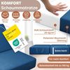 KESSER® Klappmatratze Gästematratze 3-fach Faltmatratze faltbar zum Sitzhocker | Schaumstoff 25kg/m³ extra dick 15cm atmungsaktiv waschbar abnehmbarer Bezug | Matratze inkl. Camping Tragetasche Dunkelgrün, 90 x 200 x 15 cm Bild 5