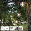 LED-Solar-Lichterkette "Globe", 8-tlg, weiß/schwarz Bild 2