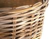 Kobolo Kaminholzkorb Holzkorb rund aus grauem Rattan mit Leinenstoff Bild 5