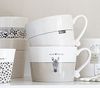 Bastion Collections Tasse Beige Titan, Keramik, Spülmaschinengeeignet, Weiß, Zebra, H: 7cm Bild 4