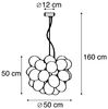 Qazqa Pendelleuchte Uvas, ohne Leuchtmittel, G9, Schwarz, Design, Glas, 8-flammig Bild 4