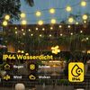 SALCAR 20m LED Laterne Außen, 80er Lampions Lichterkette, Gartenlaterne Deko für Draußen mit 8 Beleuchtungsmodi, 31V Sicherheitsnetzteil, Warmweiß Bild 3