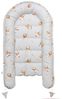 Pepi Babynest – Kuschelnest für Neugeborene – 100% Baumwolle & Velvet – OEKO-TEX Füllung – Handmade in Polen – Motiv: Grey Sleeping Teddy Bear Cappuccino Bild 4
