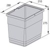 SO-TECH® Mülltrennsystem Ninka Abfalltrennsystem eins2vier 39 L KB 600 mm, alugrau, Höhe 275 mm Bild 5