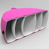 Jilong Campingstuhl Avenli Pouf Sitzkissen 98x38 cm Sitzsack aufblasbar gewebeverstärkter Bezug wasserfest Outdoor pink Bild 3