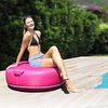 Jilong Campingstuhl Avenli Pouf Sitzkissen 98x38 cm Sitzsack aufblasbar gewebeverstärkter Bezug wasserfest Outdoor pink Bild 2