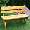 Gartenbank Holzbank Bank 4 Sitzer aus Kiefernholz massiv hellbraun Bild 2