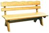 Gartenbank Holzbank Bank 4 Sitzer aus Kiefernholz massiv hellbraun Bild 1