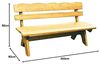 Gartenbank Holzbank Bank 4 Sitzer aus Kiefernholz massiv hellbraun Bild 3