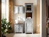 Hochschrank Badezimmer massivum Santa Cruz 50x180x40 cm Massivholz Mango grau Landhausstil Boho Badmöbel Wandschrank Esszimmer Bild 2
