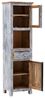 Hochschrank Badezimmer massivum Santa Cruz 50x180x40 cm Massivholz Mango grau Landhausstil Boho Badmöbel Wandschrank Esszimmer Bild 3