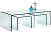 Kare Design Couchtisch Clear Club (3/Set), Transparent, Couchtisch, Beistelltisch, Glas, 36 x 90 x 50 cm (H/B/T) Bild 3