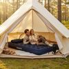 Avenli Luftmatratze Luftbett Camping für 2 Personen mit Pumpe & 2 Kissen 203x152x22cm, (aufblasbar Ideal als Reisebett oder Isomatte, Set mit Luftpumpe und Kissen), Indoor und Outdoor mit beflockter Oberfläche Bild 4
