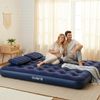 Avenli Luftmatratze Luftbett Camping für 2 Personen mit Pumpe & 2 Kissen 203x152x22cm, (aufblasbar Ideal als Reisebett oder Isomatte, Set mit Luftpumpe und Kissen), Indoor und Outdoor mit beflockter Oberfläche Bild 2