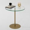 Hanah Home Elegant Gold Side Table, 50 x 50 x 50 cm | 100% Tempered Glass Top & 100% Metal Frame | Perfect for Modern Living Rooms & Bedrooms Bild 5