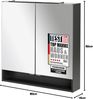FACKELMANN LUNA LED Spiegelschrank 80 cm breit, Anthrazit Bild 3