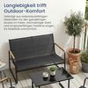 Home Collective Gartenlounge-Set Lounge Möbel Outdoor Gartenlounge Gartenmöbel 4-teilig in schwarz, wetterfest & pflegeleicht, ideal für Terrasse Balkon oder Garten Bild 3
