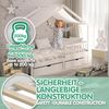 CADANI Kinderbett Hausbett Davi (Rausfallschutz abnehmbar), Bodenbett Hausbett mit Roll-Lattenrost Bild 5