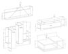 Wohnwand Set ""Bota"" 4-teilig Anbauwand schwarz matt Bild 3