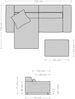 Ecksofa Sirpio 230x155 cm Mikrofaser Khakibraun Recamiere variabel mit Hocker Bild 3