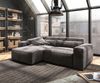 Ecksofa Sirpio 230x155 cm Mikrofaser Khakibraun Recamiere variabel mit Hocker Bild 2