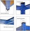 PROREGAL Mega Deal Eckregal Ragnar 1x: 180 x 90 x 60 cm | Taurus 2X: 180 x 120 x 60 cm Blau Fachlast 175kg, Kellerregal, Steckregal, Garagenregal, Lagerregal Bild 4