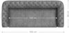 Couch Chesterfield 3-Sitzer Vintage Taupe Abgesteppt Bild 3
