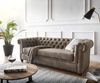Couch Chesterfield 3-Sitzer Vintage Taupe Abgesteppt Bild 2